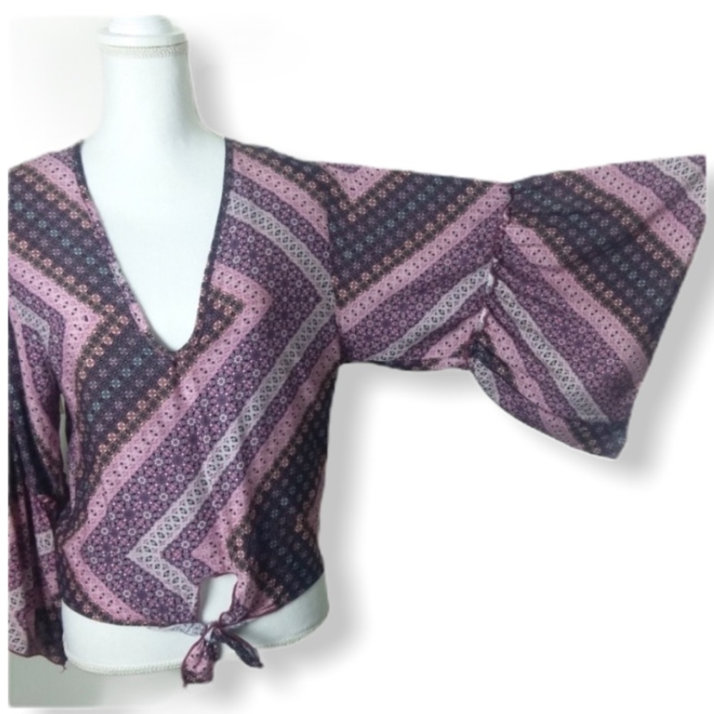 Anthropologie Lavender Field Bell Sleeve Top 🌼